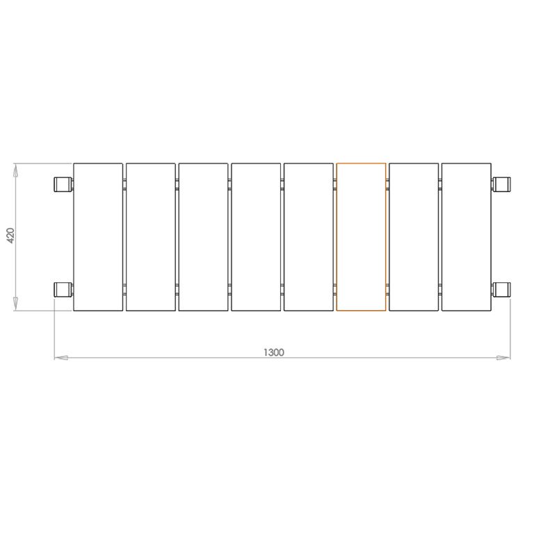 Banc Vegas en acier Corten