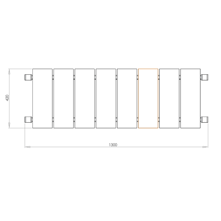 Acier corten  Vegas Banc