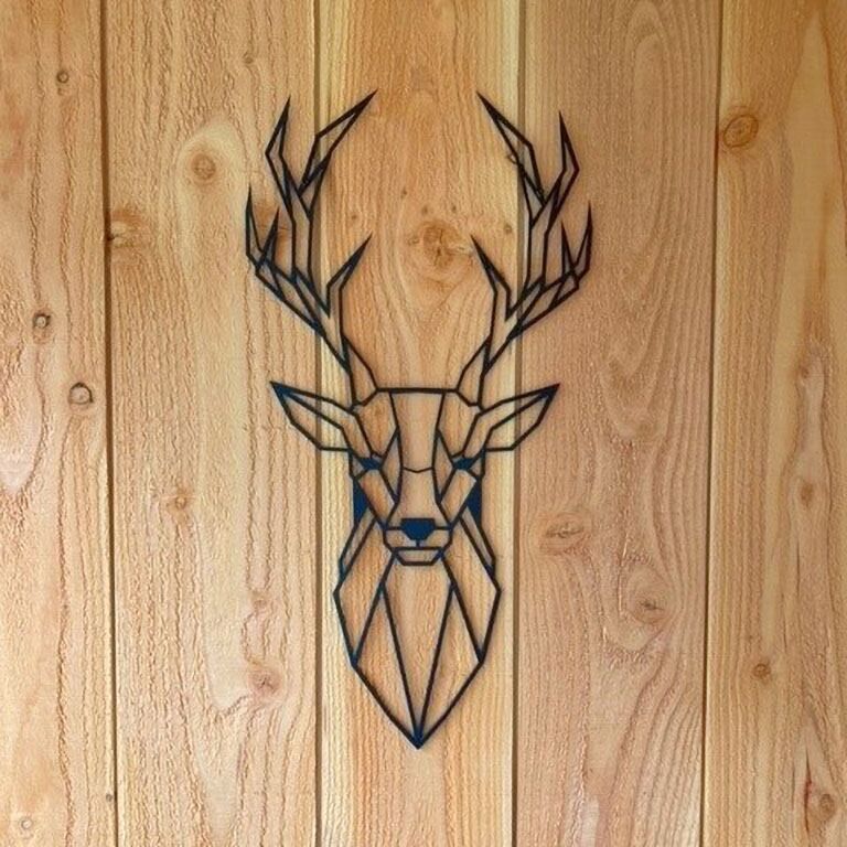 Décoration murale en métal Deer 1.0