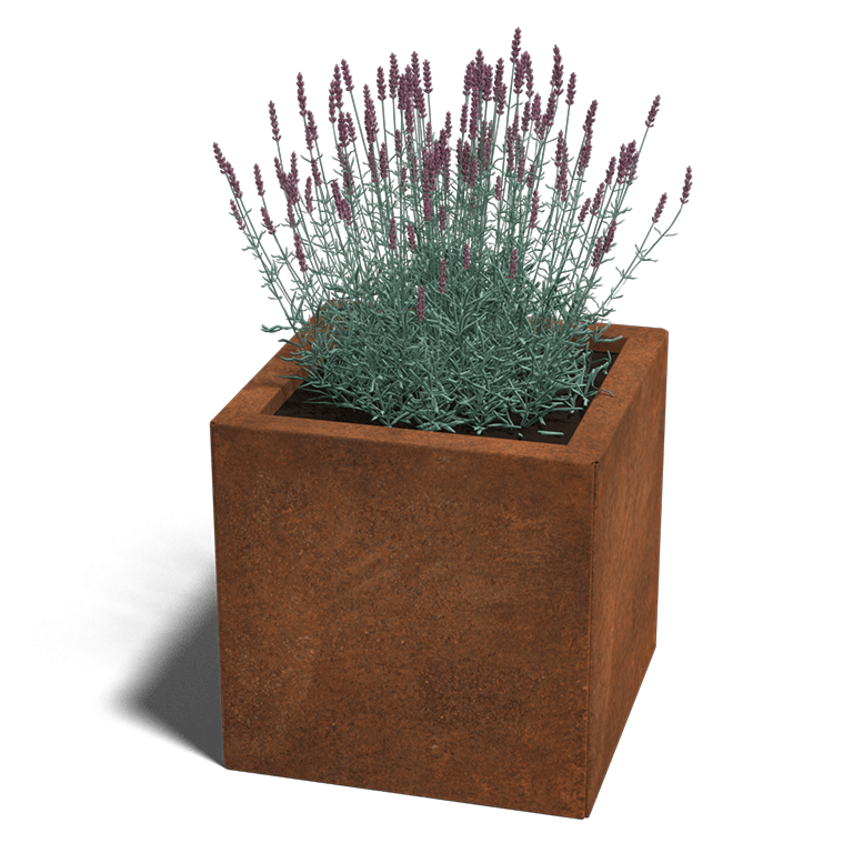 Bac à plantes en acier corten Miami 400x400