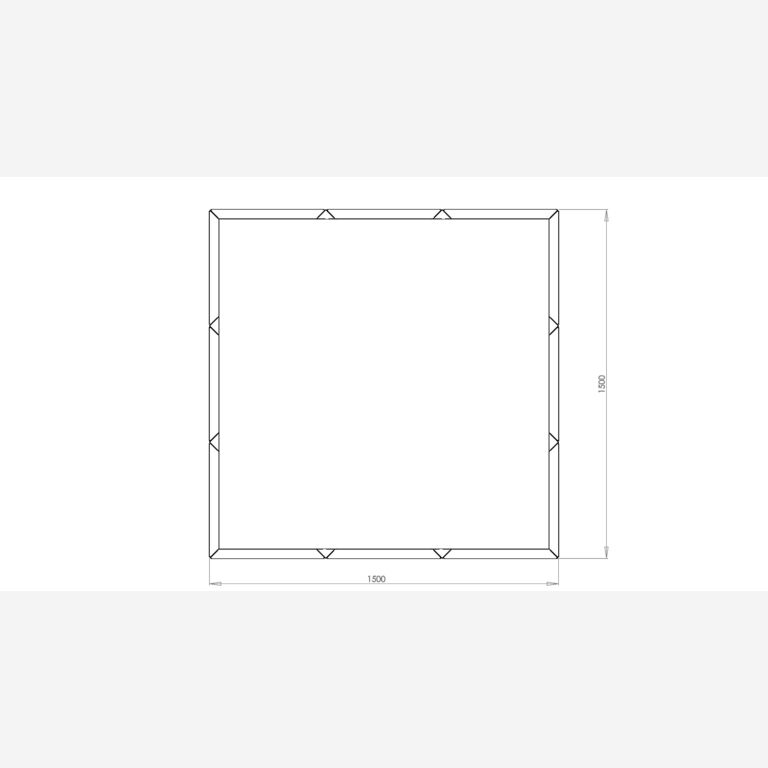Bac à plantes en acier thermolaqué Miami xxl 1500x1500