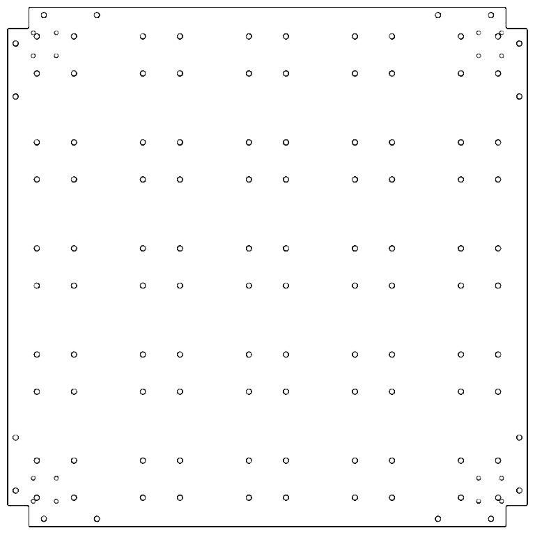 Plaque inférieure en acier galvanisé 100 x 100 cm