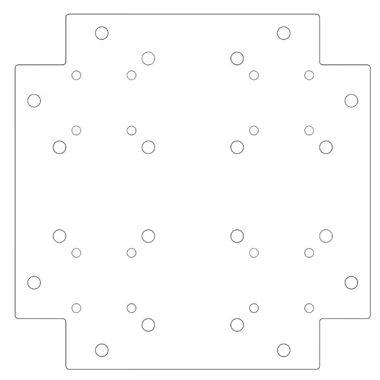 Plaque inférieure en acier galvanisé 30 x 30 cm