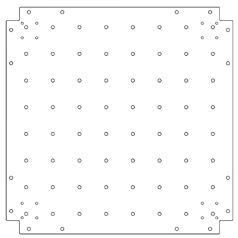 Plaque inférieure en acier galvanisé 70 x 70 cm