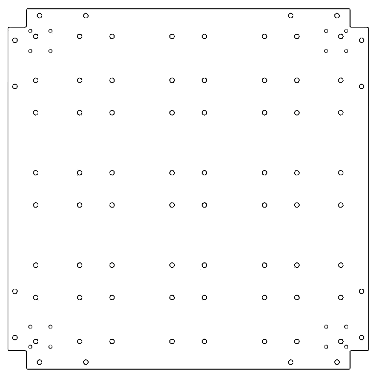 Plaque inférieure en acier galvanisé 80 x 80 cm