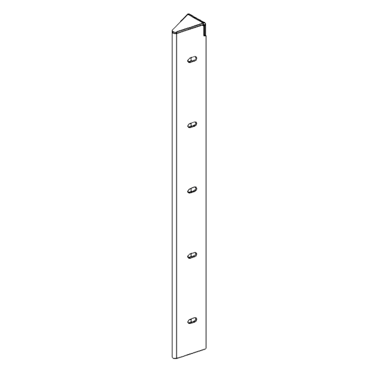 Pièce d'angle en acier peint par poudrage 30° 50 cm