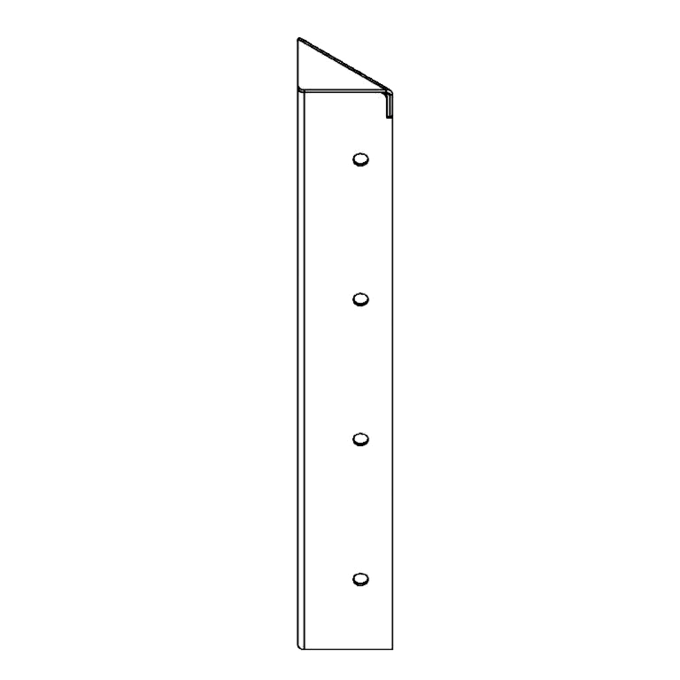 Pièce d'angle en acier peint par poudrage 90° 40 cm