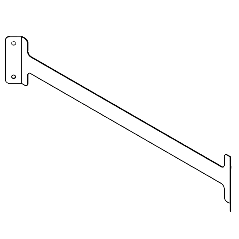 Support d'accouplement en acier galvanisé 80 cm