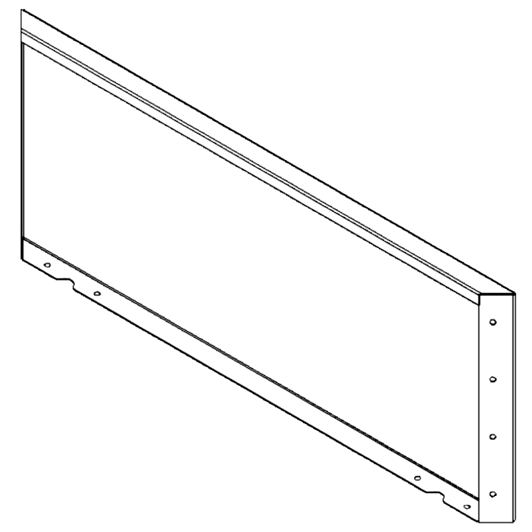 Panneau en acier peint par poudrage 40 x 100 cm