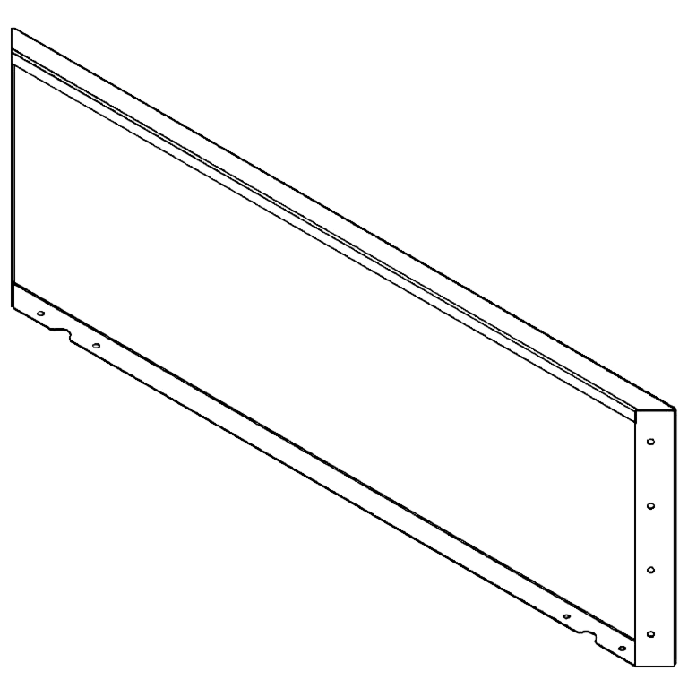 Panneau en acier peint par poudrage 40 x 120 cm