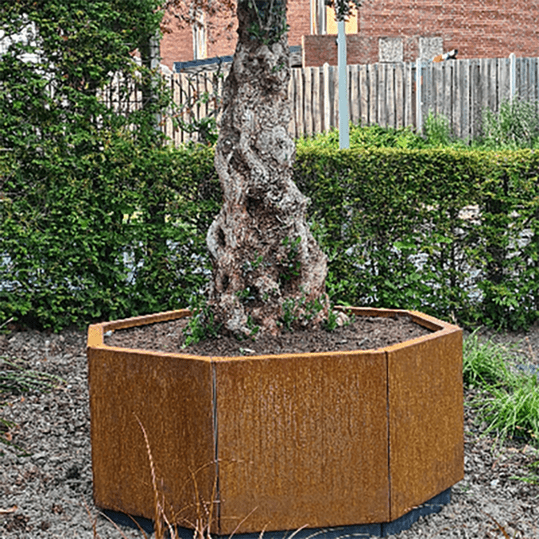 Bac à plantes en acier corten Chicago 400