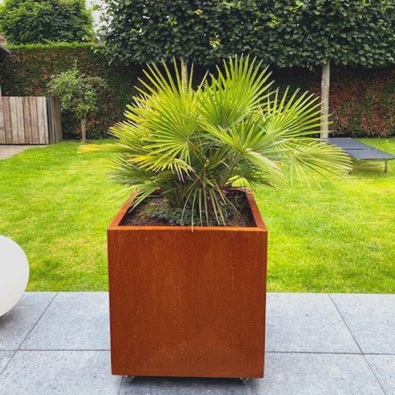 Bac à plantes en acier corten Miami 70 x 70 cm