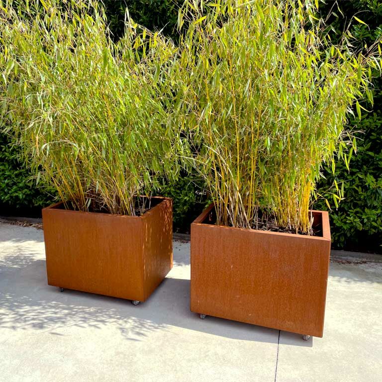 Bac à plantes en acier corten Texas 60 x 80 cm