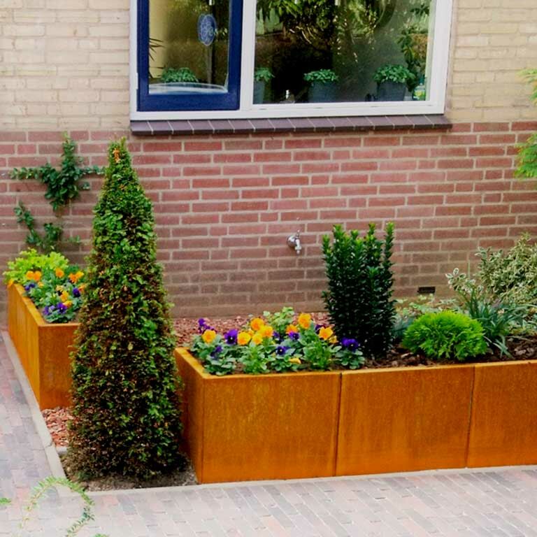 Bac à plantes en acier corten Texas xxl 150 x 50 cm