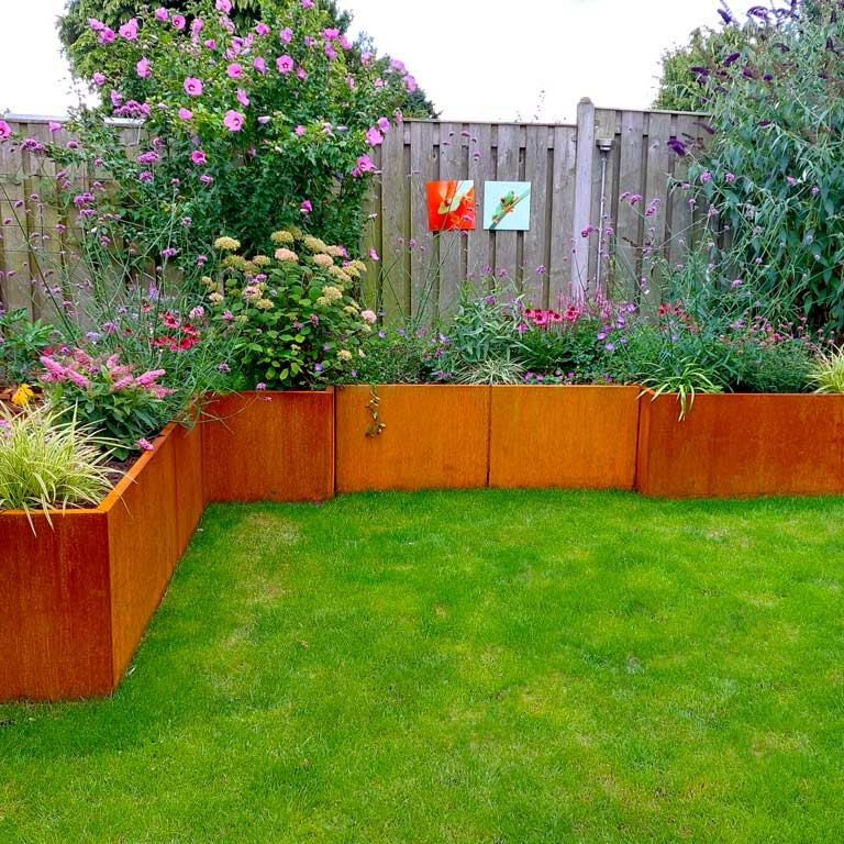 Jardinière en acier corten Texas xxl 160 x 100 cm