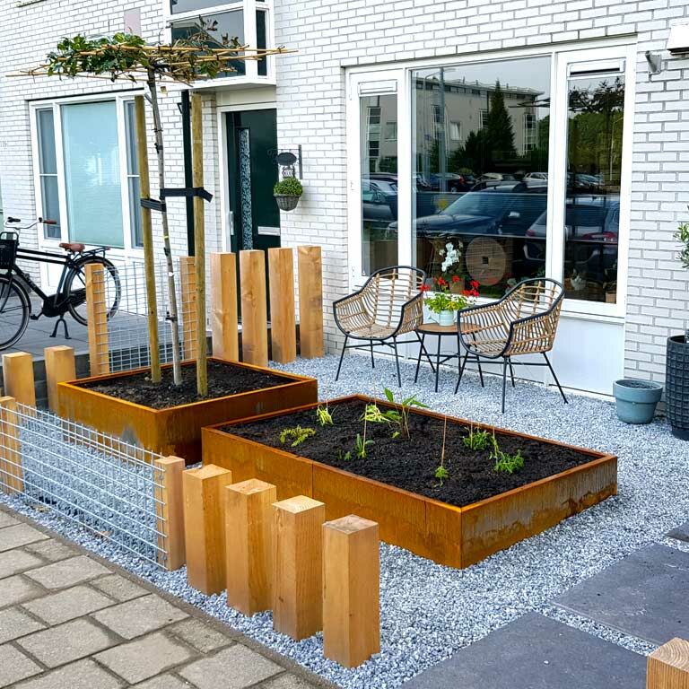 Jardinière en acier corten Texas xxl 200 x 120 cm
