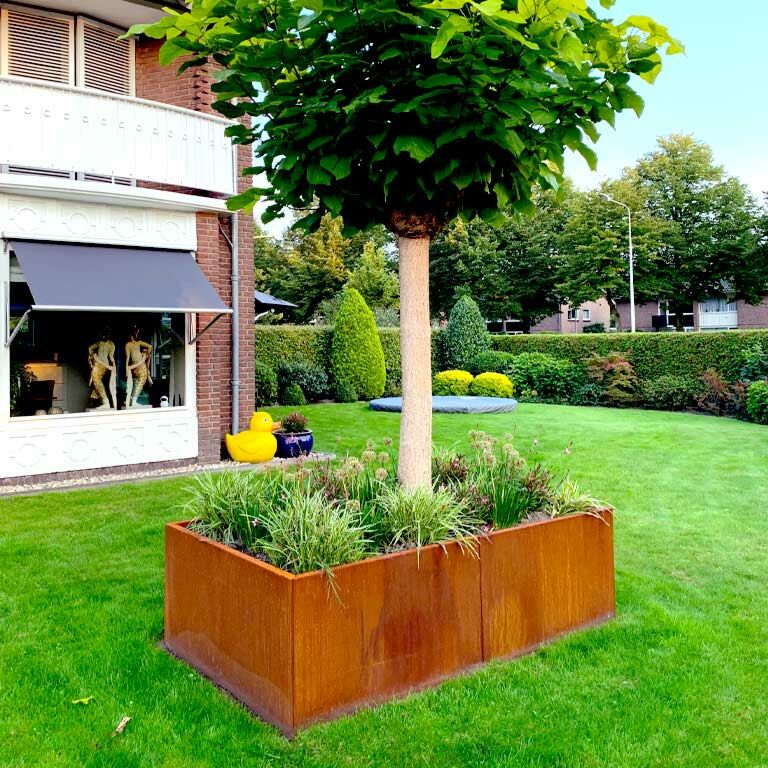 Jardinière en acier corten Texas xxl 200 x 120 cm