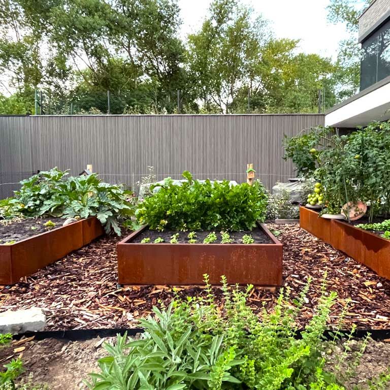 Jardinière en acier corten Texas xxl 240 x 120 cm