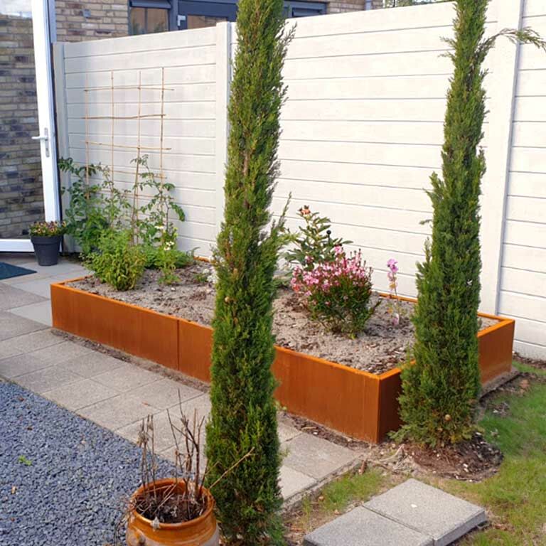 Jardinière en acier corten Texas xxl 240 x 120 cm