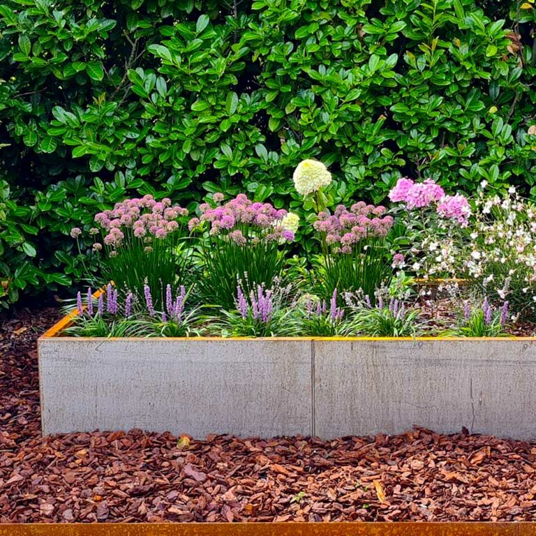 Jardinière en acier corten Texas xxl 320 x 120 cm