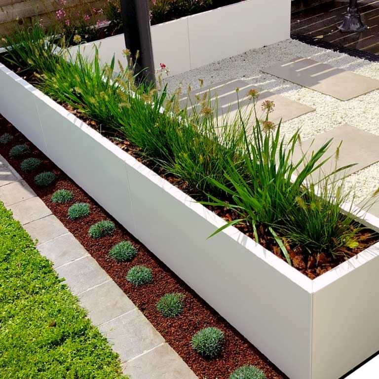 Jardinière en acier thermolaqué Texas xxl 300 x 40 cm