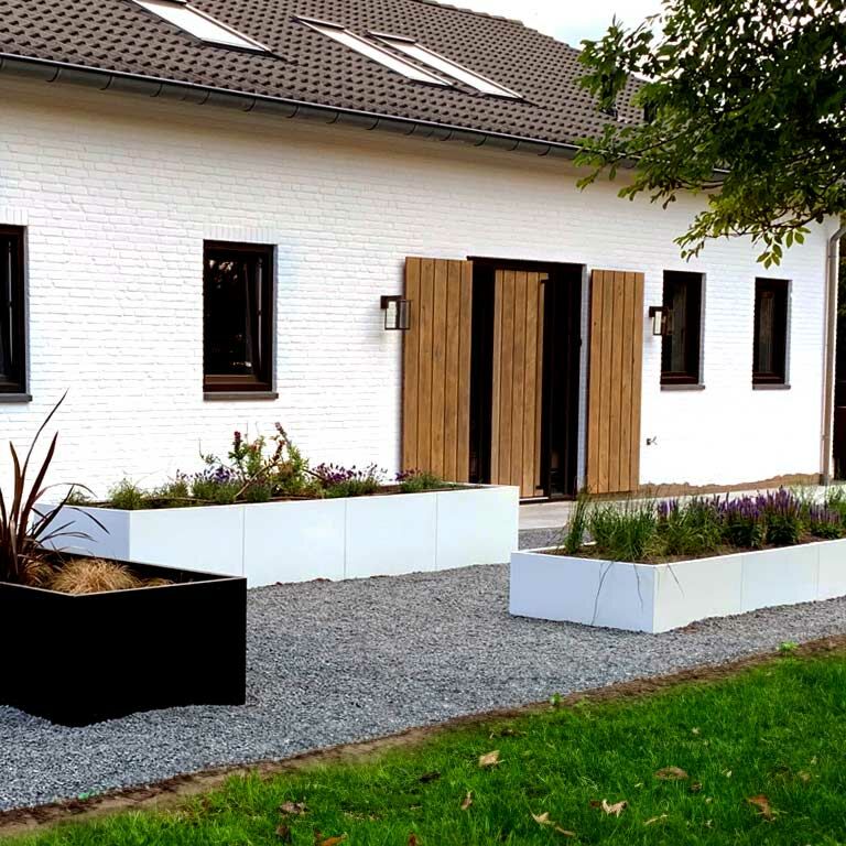Jardinière en acier thermolaqué Texas xxl 480 x 120 cm