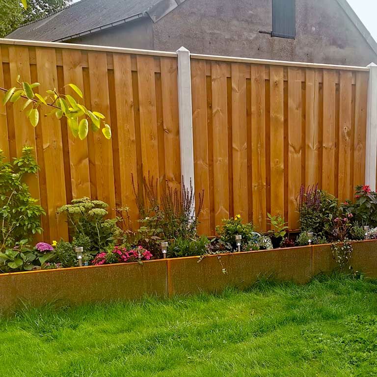 Jardinière en acier corten Texas xxl 480 x 80 cm
