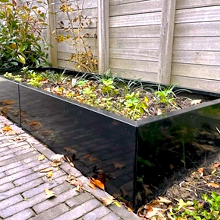 Jardinière en acier thermolaqué Texas xxl 480 x 80 cm