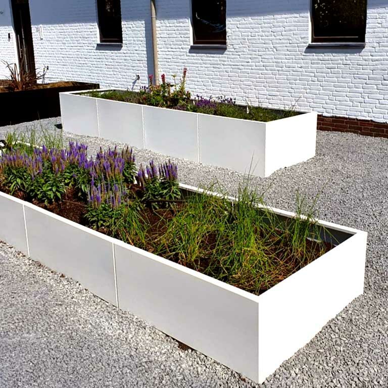Jardinière en acier thermolaqué Texas xxl 320 x 80 cm