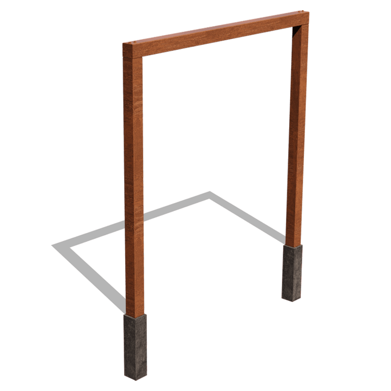 Pergola droite en acier Corten 250 cm