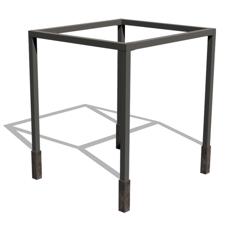 Pergola carré en acier thermolaqué 274 x 250 cm