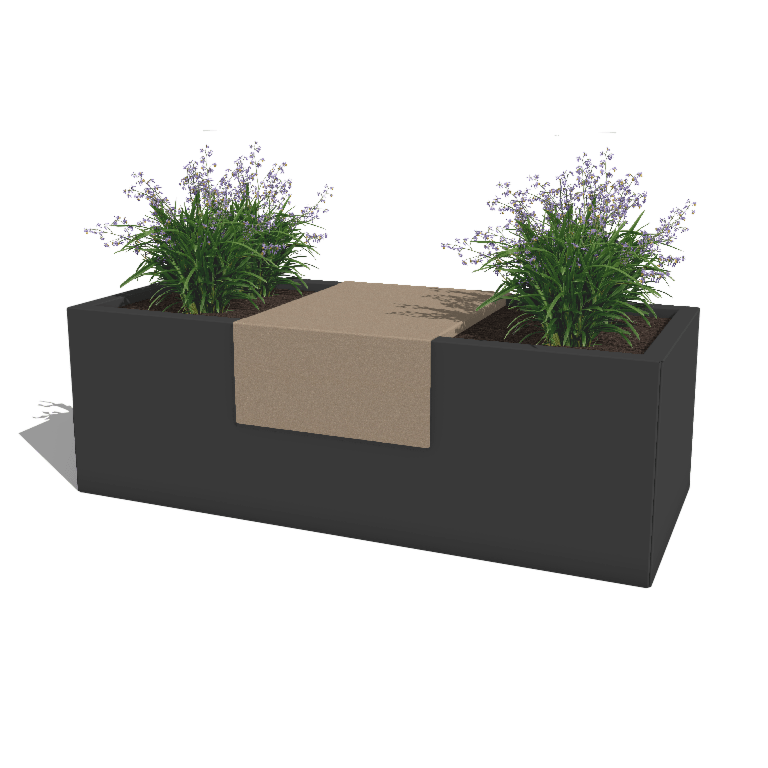 Plateforme pour jardinières en acier thermolaqué 40 x 51 x 20 cm