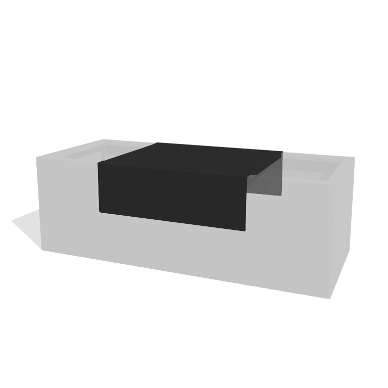 Plateforme pour jardinières en acier thermolaqué 60 x 51 x 20 cm