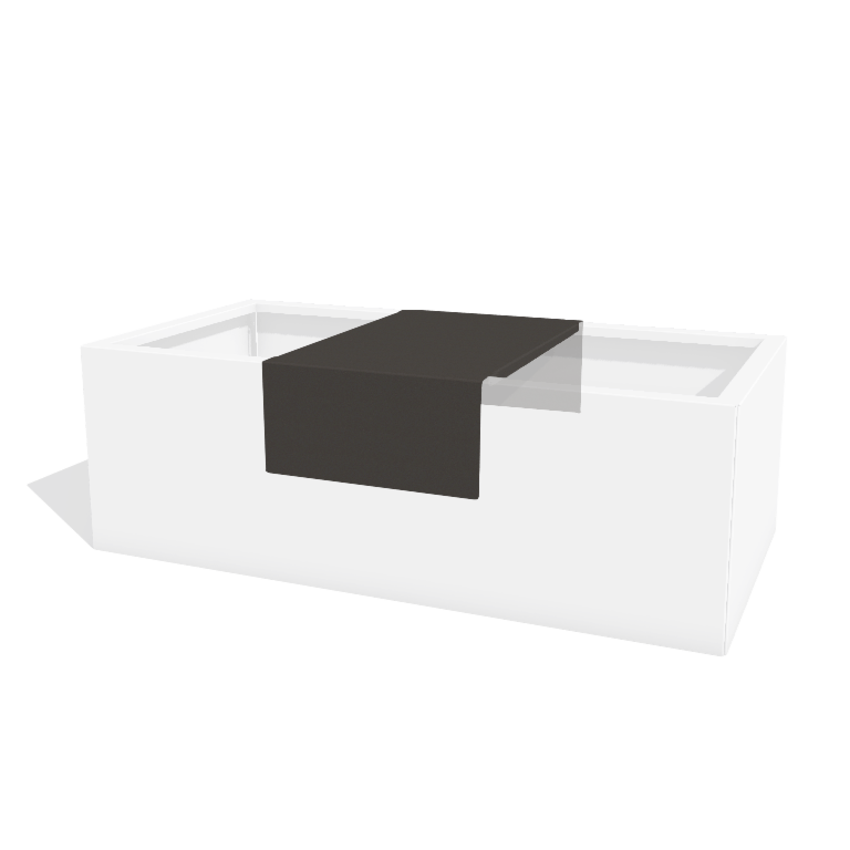 Plateforme pour jardinières en acier thermolaqué 40 x 61 x 20 cm