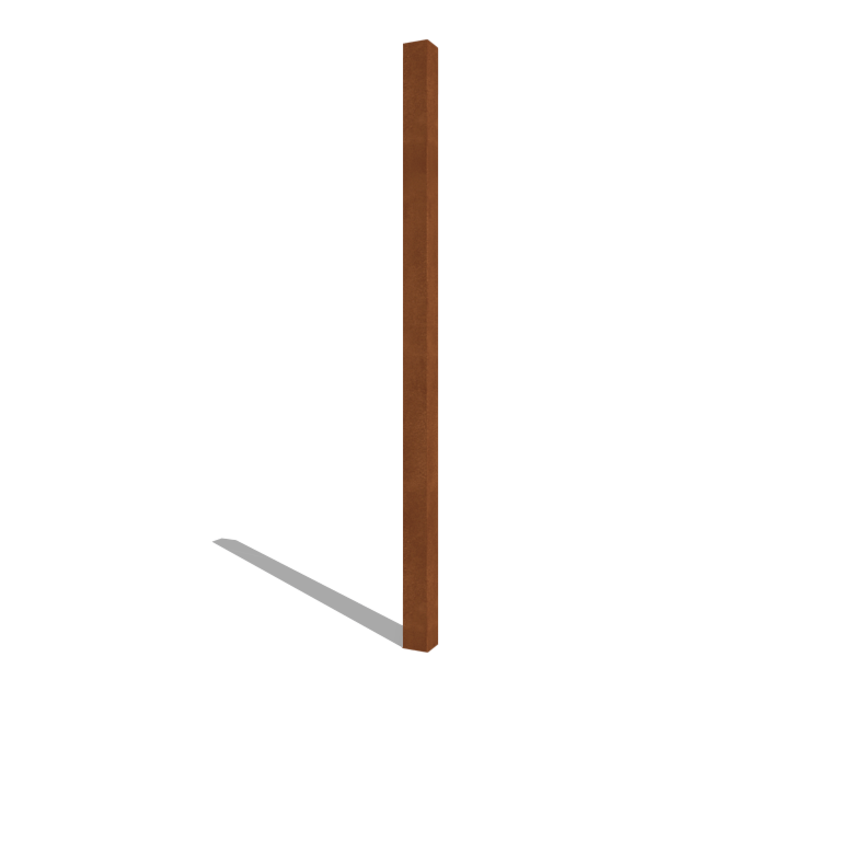 Poteaux de clôture de jardin en acier corten 200 cm