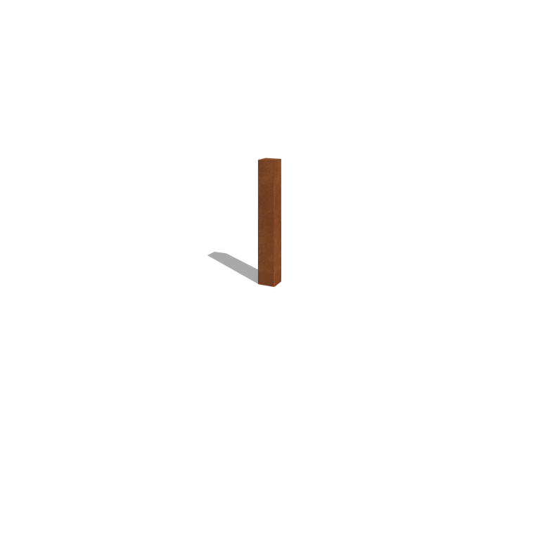 Poteaux de clôture de jardin en acier corten 80 cm