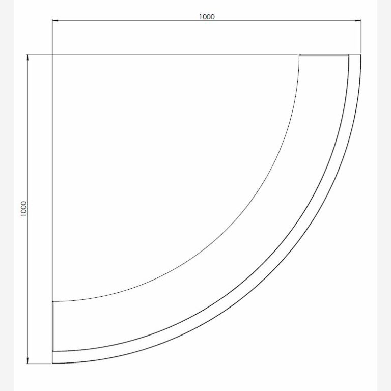 Paroi de soutènement en acier thermolaqué courbe extérieure 1000x1000mm (hauteur 300mm)