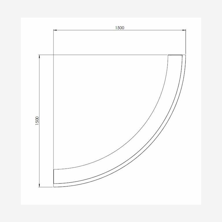 Paroi de soutènement en acier corten courbe extérieure 150 x 150 cm (hauteur 40 cm)