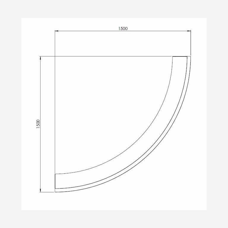 Paroi de soutènement en acier thermolaqué courbe extérieure 1500x1500mm (hauteur 500mm)