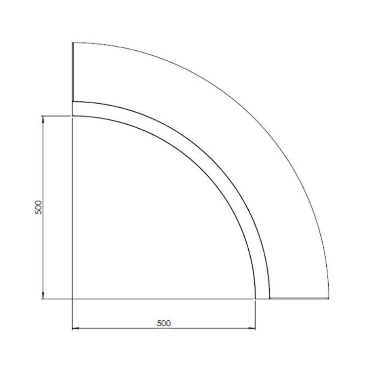 Paroi de soutènement en acier corten courbe intérieure 50 x 50 cm (hauteur 40 cm)