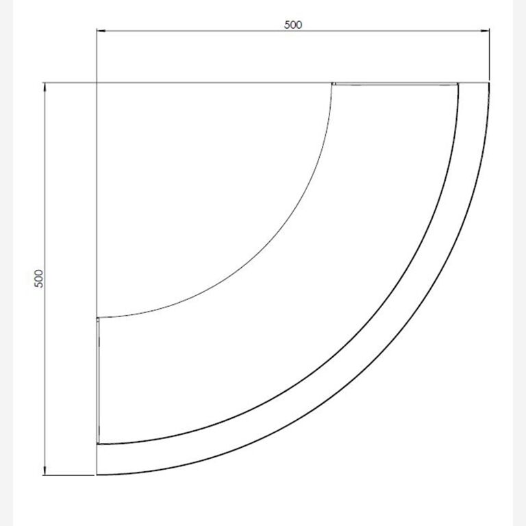 Paroi de soutènement en acier corten courbe extérieure 50 x 50 cm (hauteur 40 cm)