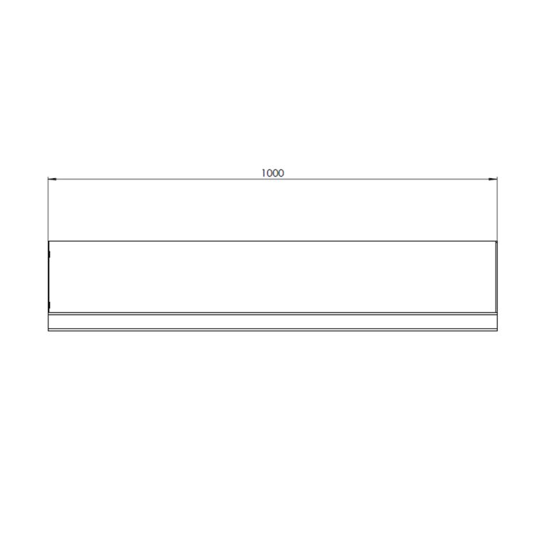 Mur de soutènement en acier corten droit 100 cm (hauteur 40 cm)