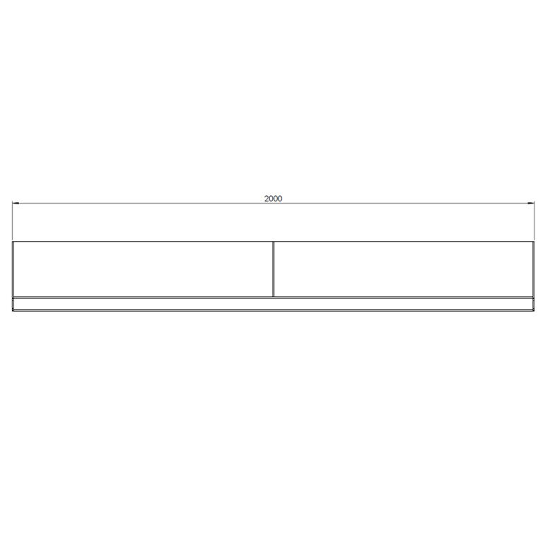 Mur de soutènement en acier corten droit 200 cm (hauteur 30 cm)