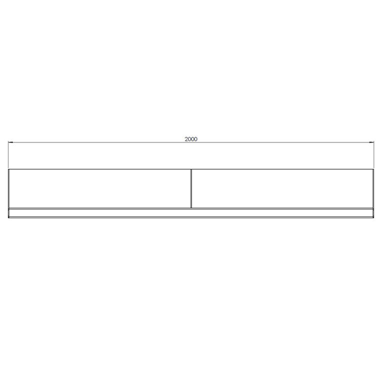 Mur de soutènement en acier peint par poudrage droit de 200 cm (hauteur 60 cm)