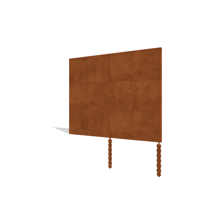 Clôture en acier corten H3 set 258 cm