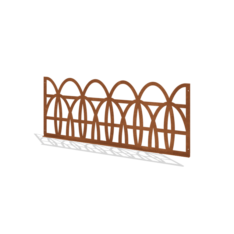 Clôtures ornementales acier corten T 149 x 60 cm