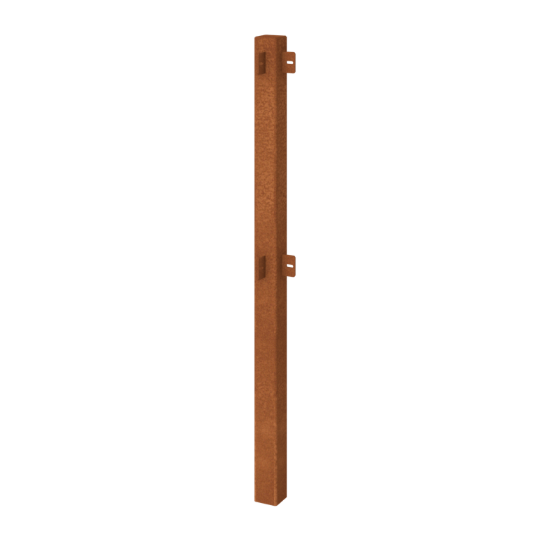 Clôtures ornementales acier corten poteau d'angle