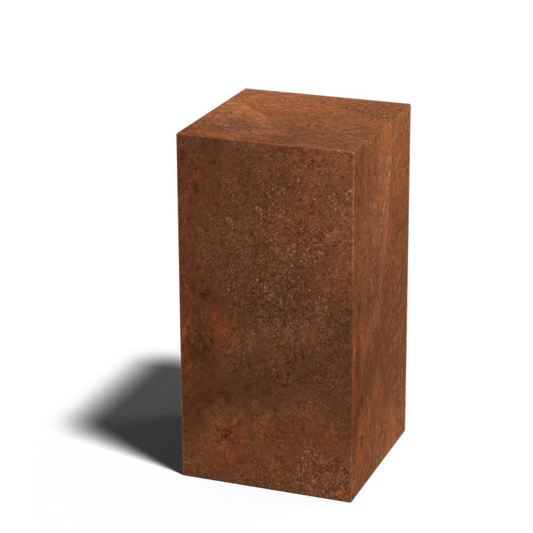 Socle en acier Corten Ohio 30 x 30 x 60 cm