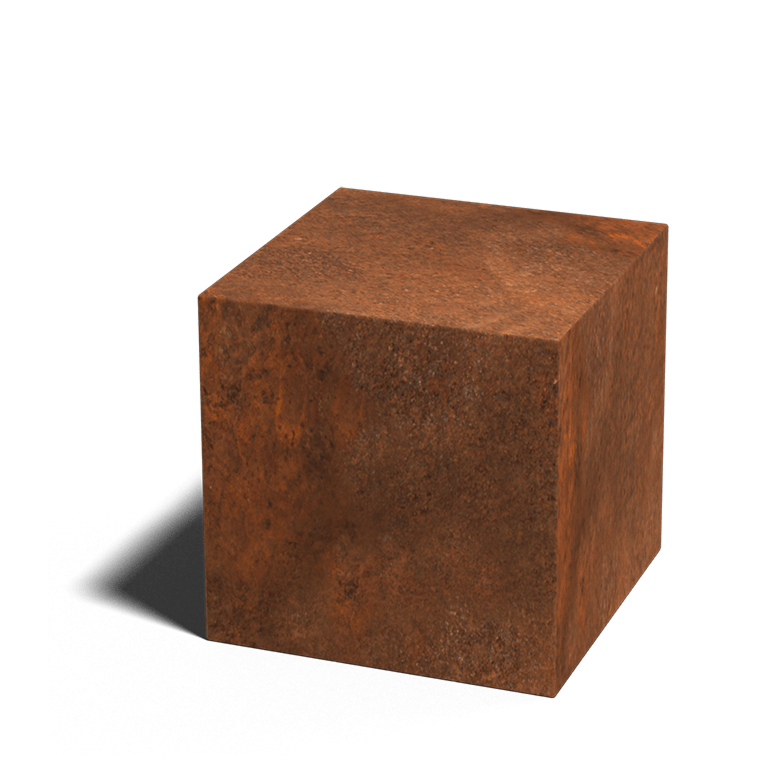 Socle en acier Corten Ohio 40 x 40 x 40 cm