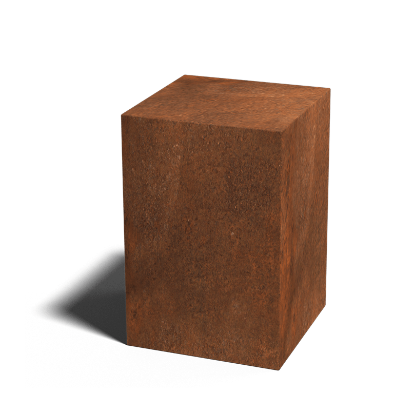 Socle en acier Corten Ohio 40 x 40 x 60 cm